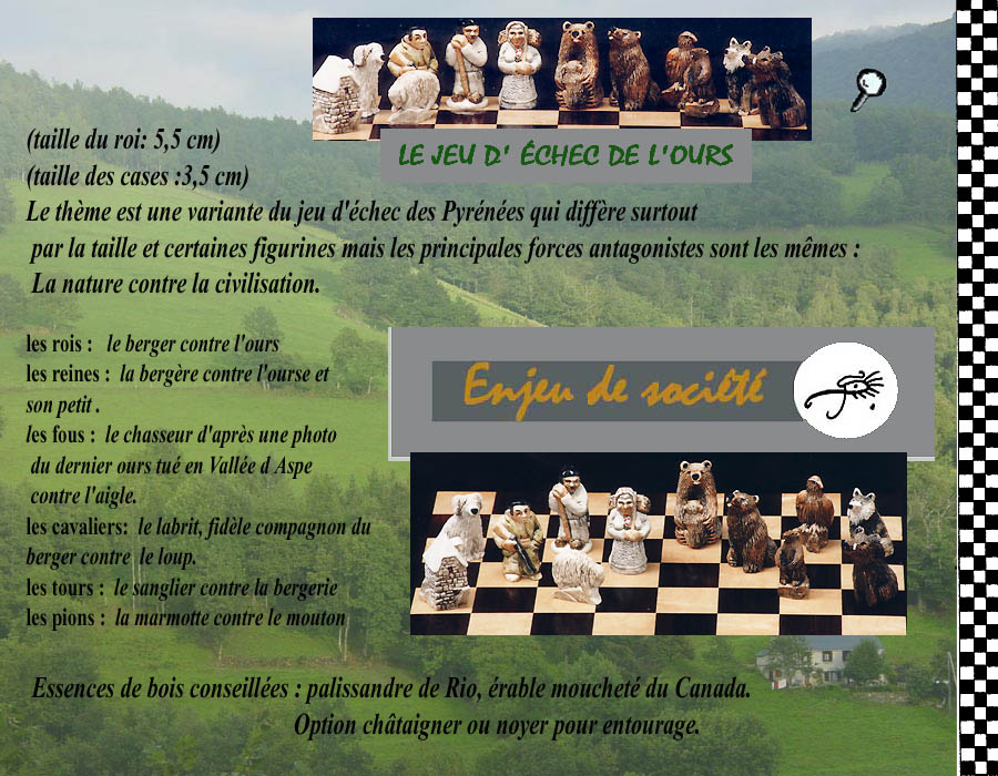 le jeu d'échec de l'ours
